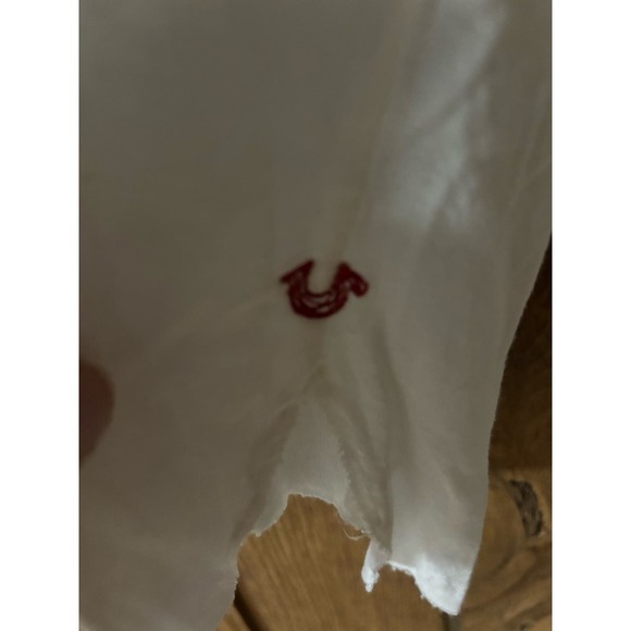 True Religion Long Sleeve tee Casual Loose Fit  V Neck - Picture 6 of 8